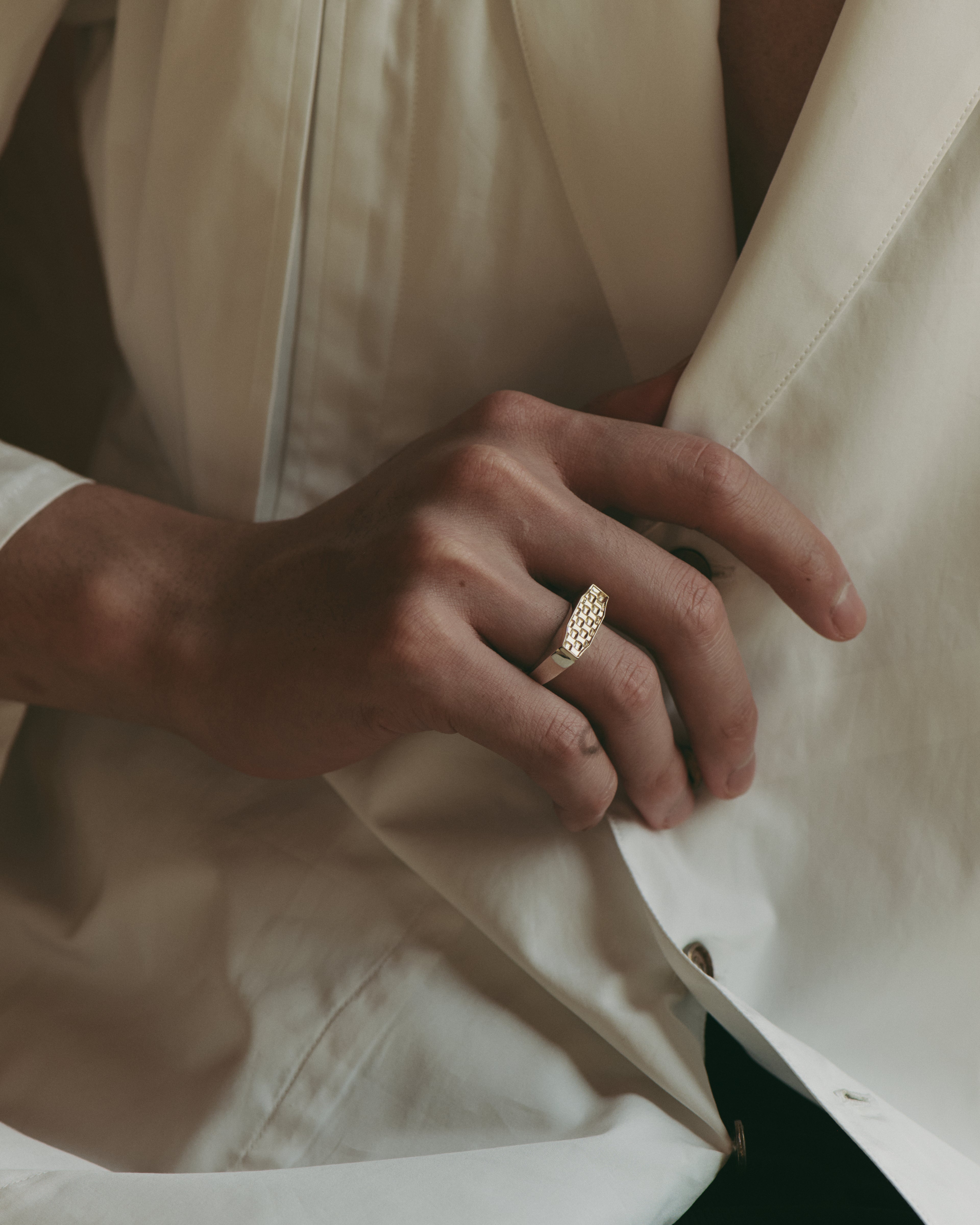 MON-ICHIMATSU HIRA RING GM K14×SV925