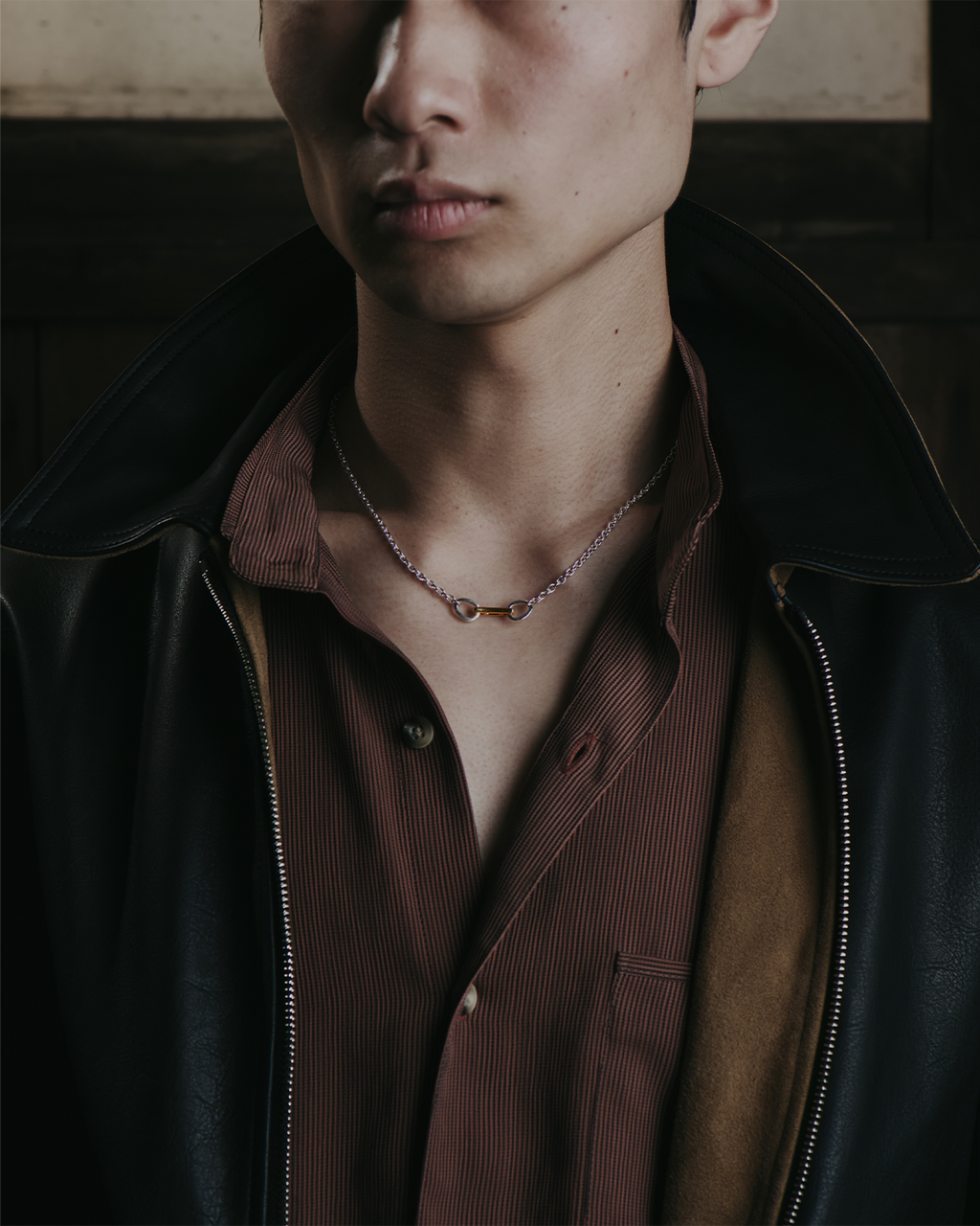 Kutsuwa bridge necklace SV925×K14 gold