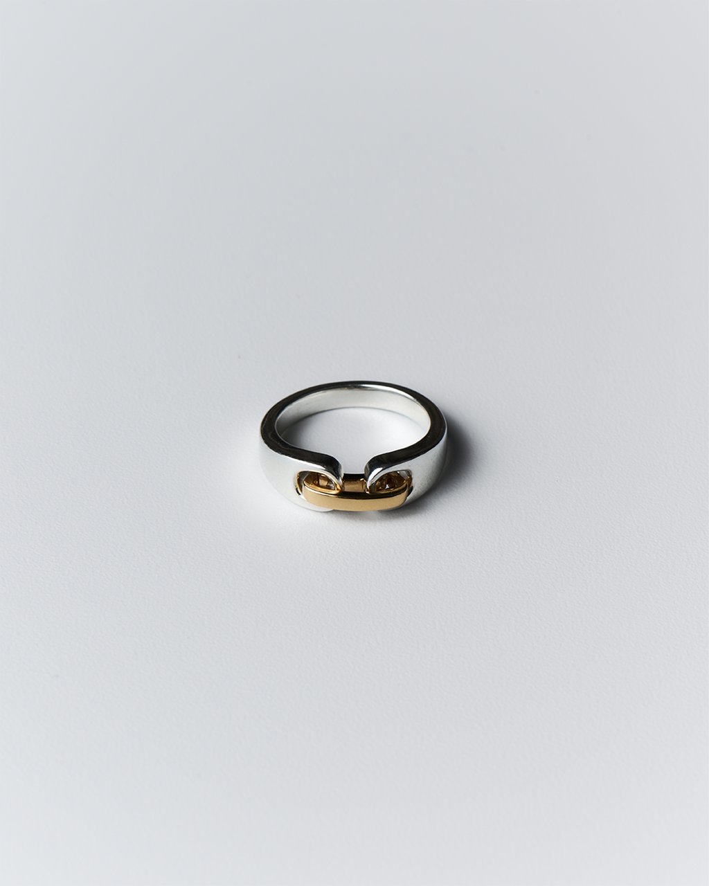 Kutsuwa bridge ring PM SV925×K14 gold