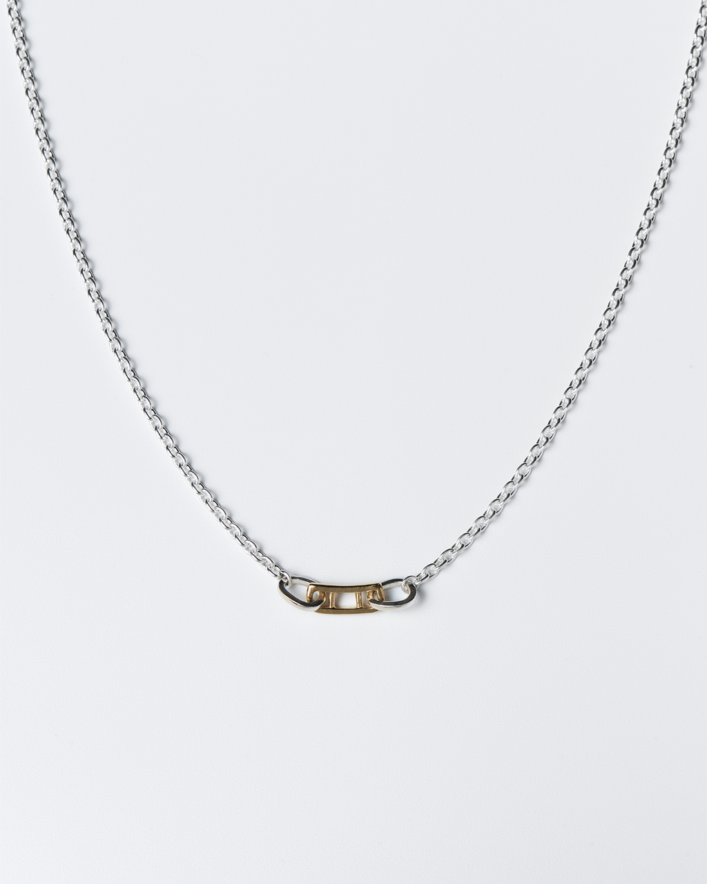 Kutsuwa bridge necklace SV925×K14 gold