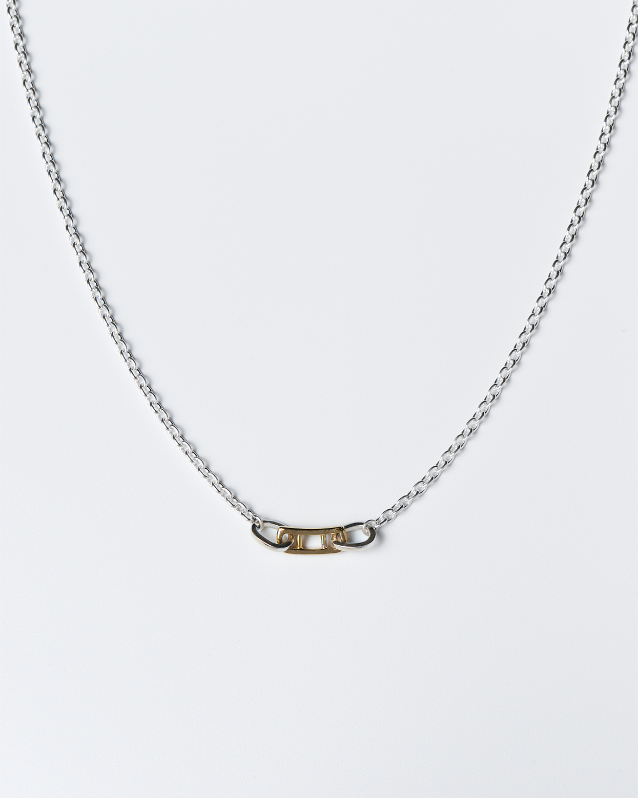 Kutsuwa bridge necklace SV925×K14 gold