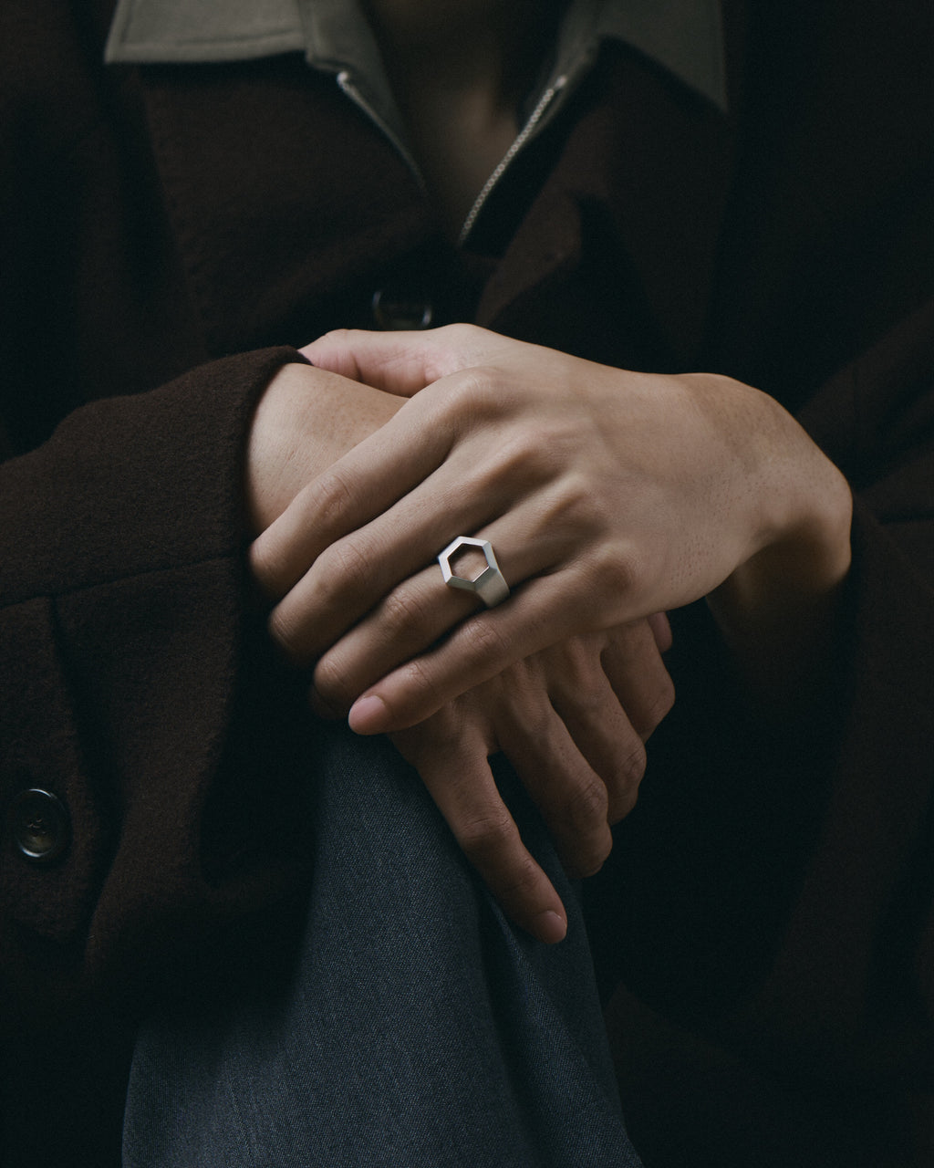 KIKKO Frame Signet Ring – Sandblasted