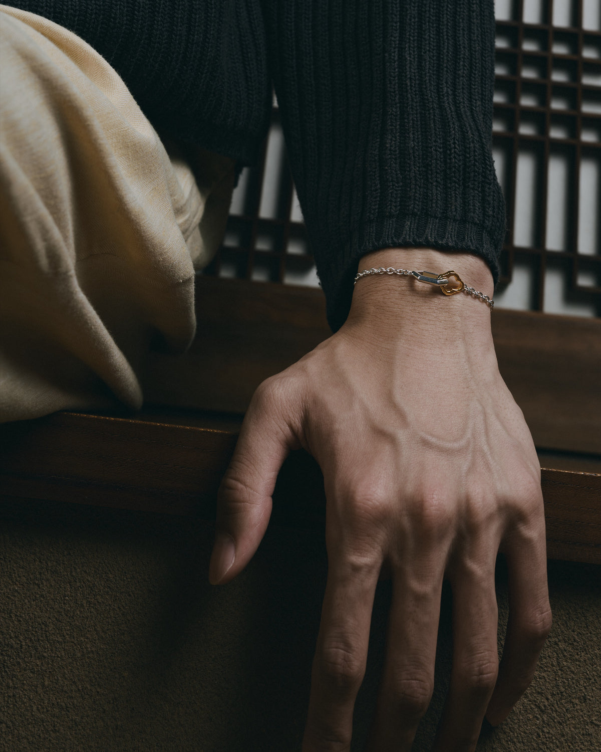 HANABISHI KIKKO Chain Bracelet K14 gold×SV925