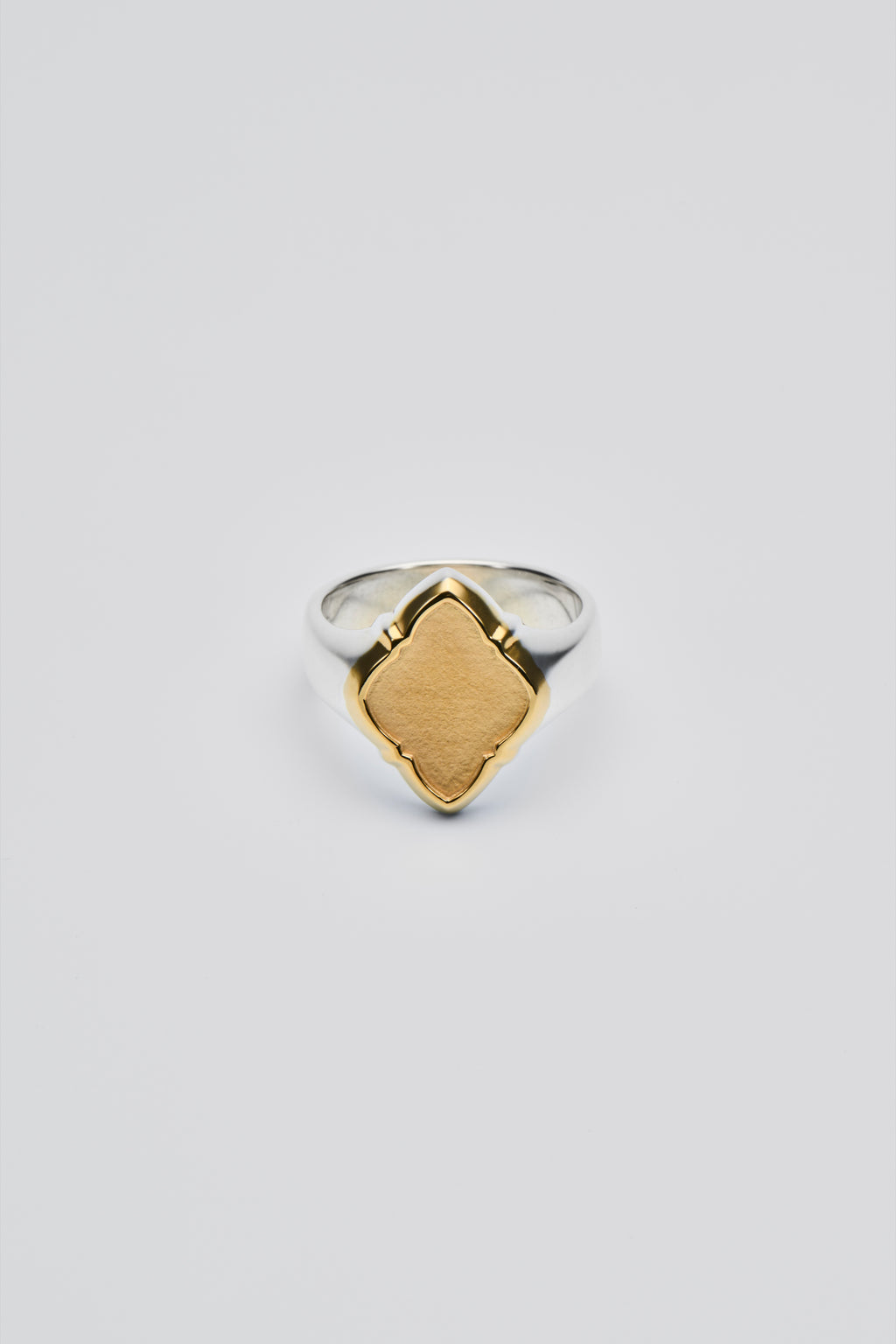 HANABISHI Signet Ring K14 gold × SV925