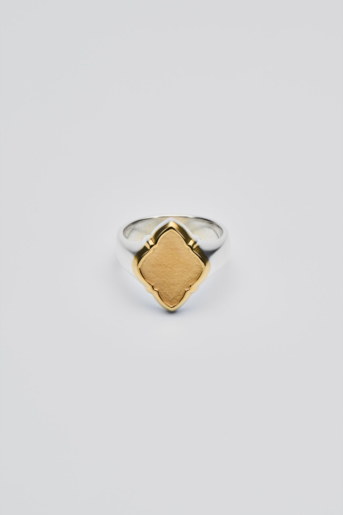 HANABISHI Signet Ring K14 gold×SV925